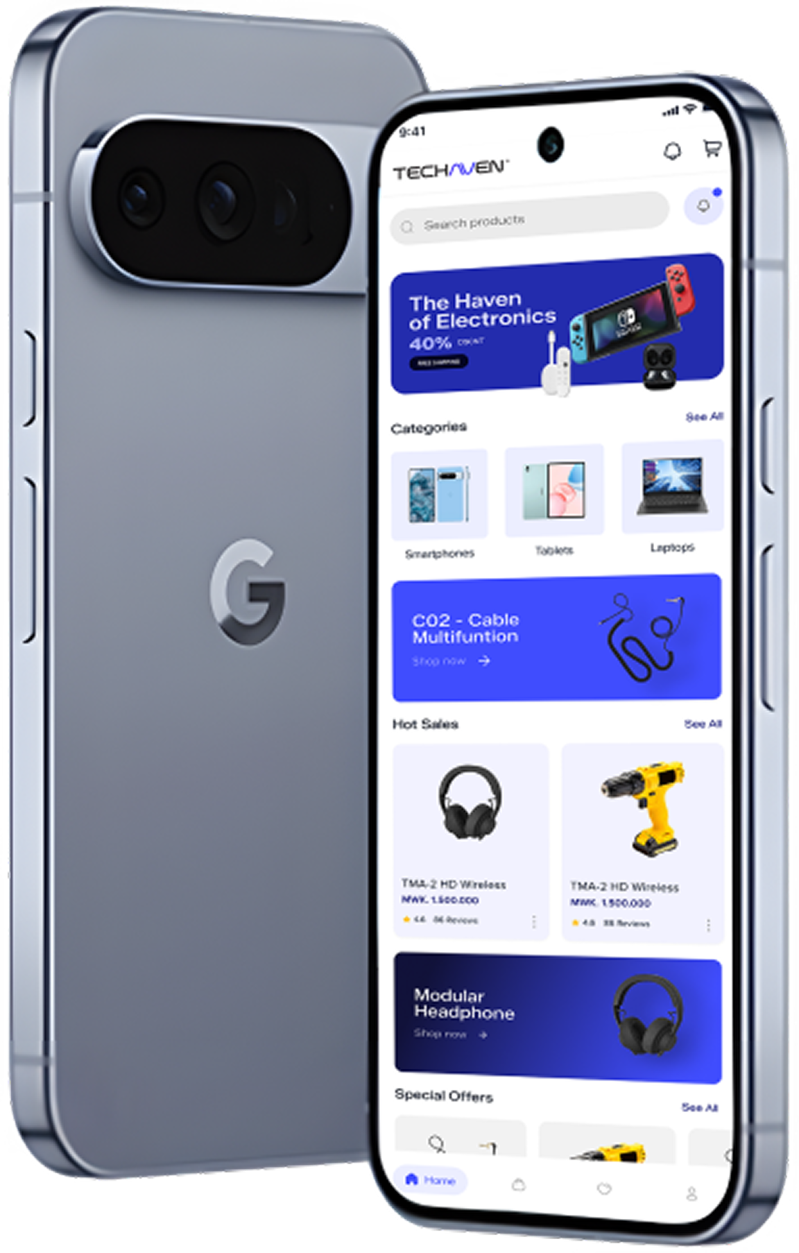Mobile app interface preview